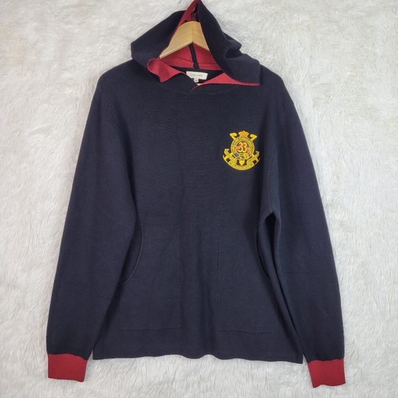 XL Chris Aire Men Black Beverly Hills Challenge Cup Merino Wool Hooded Sweater